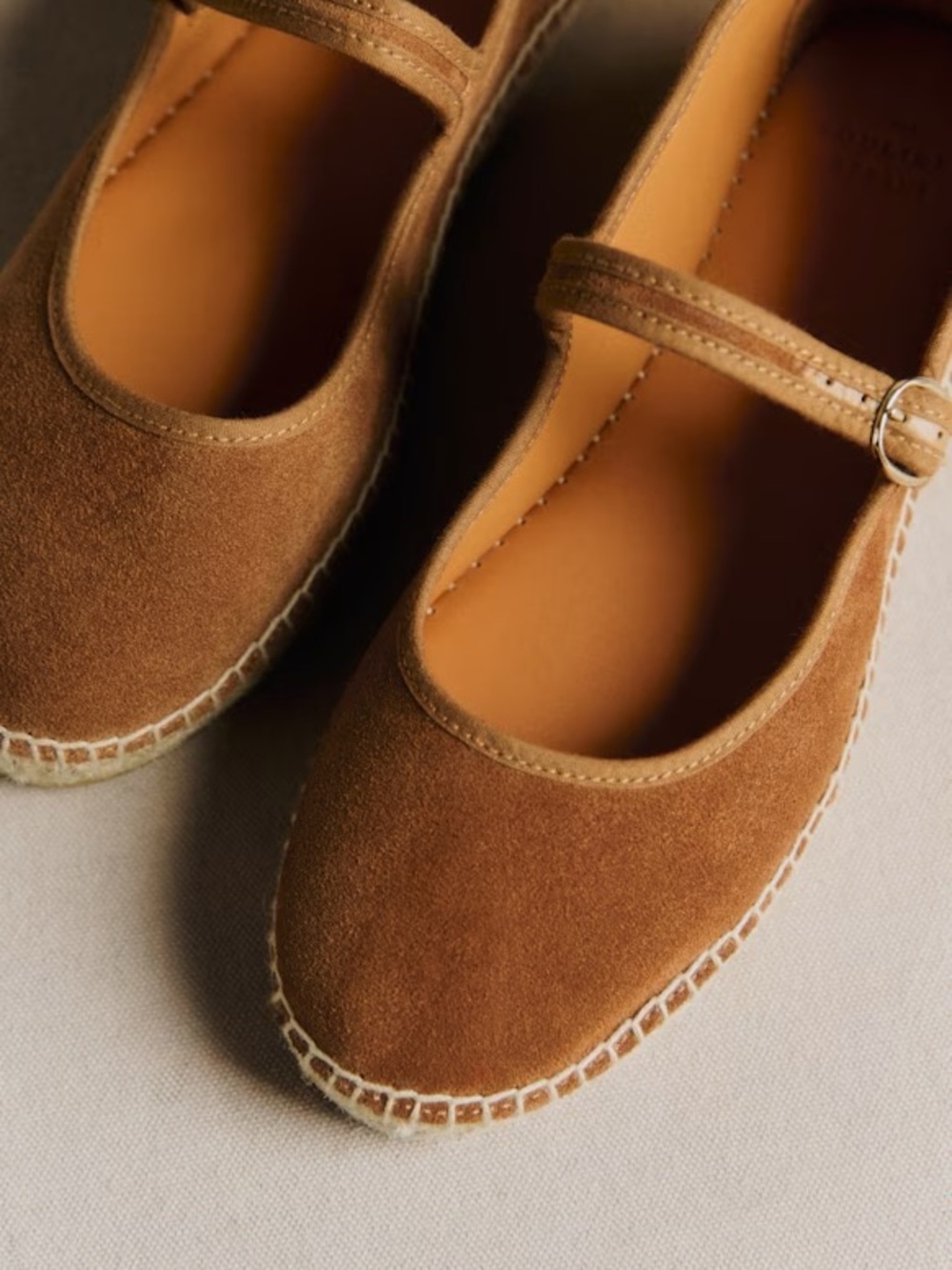Sezane Suede Espadrille Mary Jane in Brown - Picture 3 of 5